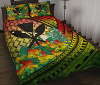 Kanaka Maoli (Hawaiian) - Quilt Bed Set Lauhala Polynesian Hibiscus Reggae - Polynesian Pride