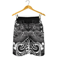 Fiji Men's Shorts - White Shark Polynesian Tattoo - Polynesian Pride