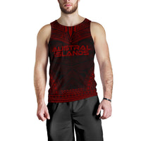 Austral Islands Men's Tank Top - Polynesian Chief Red Version Red - Polynesian Pride