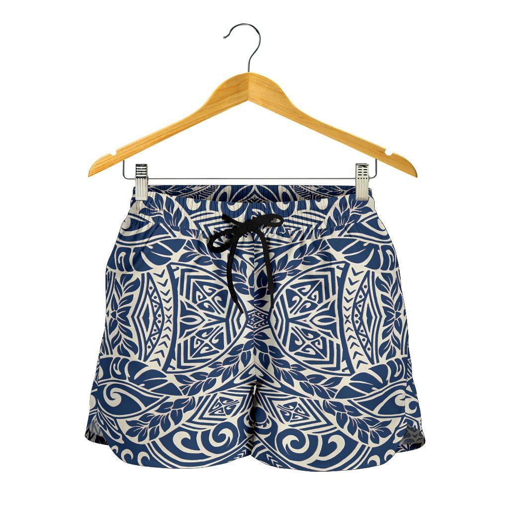 Polynesian Culture Blue White Women's Short - Polynesian Pride