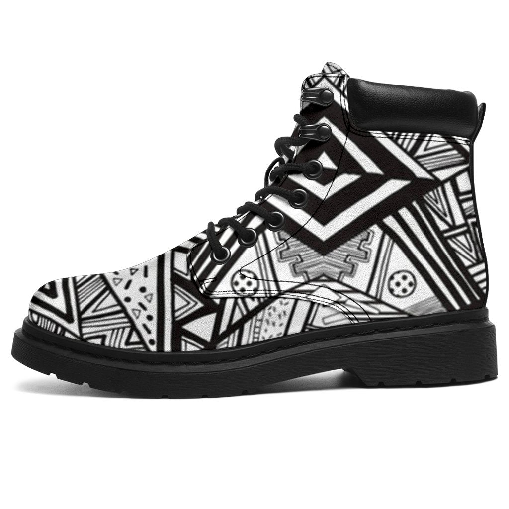 Polynesian 09 Season Boots - Polynesian Pattern Black - Polynesian Pride