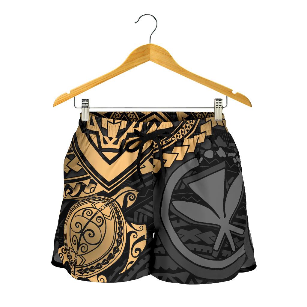 Polynesian Hawaii Short (Women) - Gold Turtle - Polynesian Pride