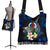 Vanuatu Polynesian Boho Handbag - Turtle With Plumeria Flowers One Style One Size Blue - Polynesian Pride
