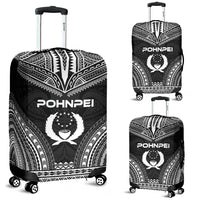 Pohnpei Polynesian Chief Luggage Cover - Black Version Black - Polynesian Pride