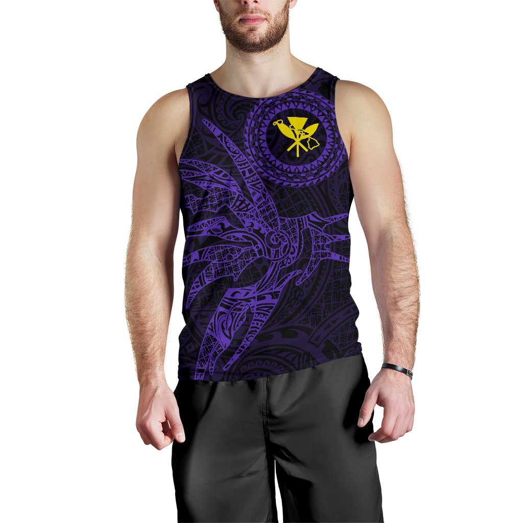 Hawaii Tank Top Polynesian Kanaka Map Hawaiian Men's Tank Top - Purple - TT Style - Polynesian Pride