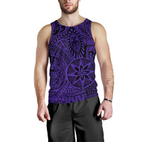 Polynesian Hawaiian Style Tribal Tattoo Violet Hawaii Men's Tank Top Purple - Polynesian Pride