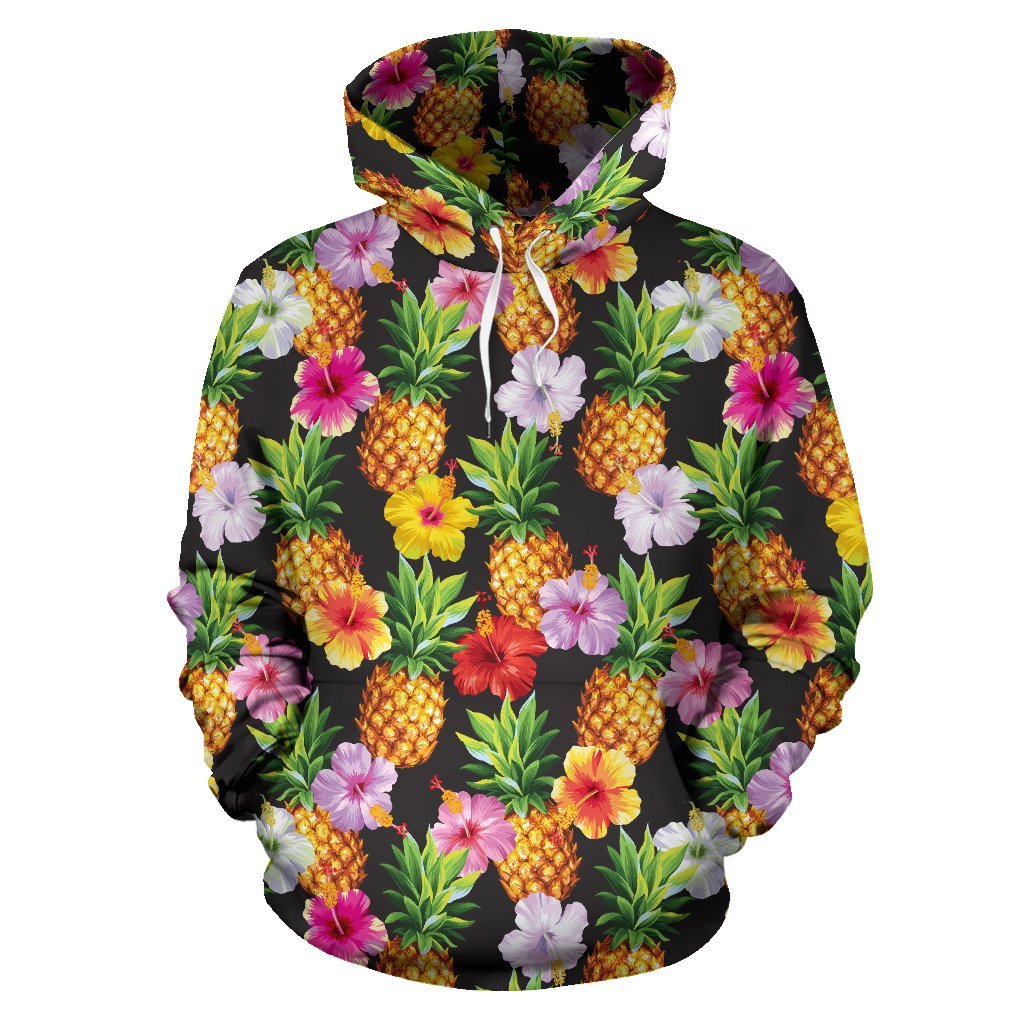 Polynesian All Over Hoodie Polynesian Tropical Fruit & Vegetable Print 01 - Polynesian Pride