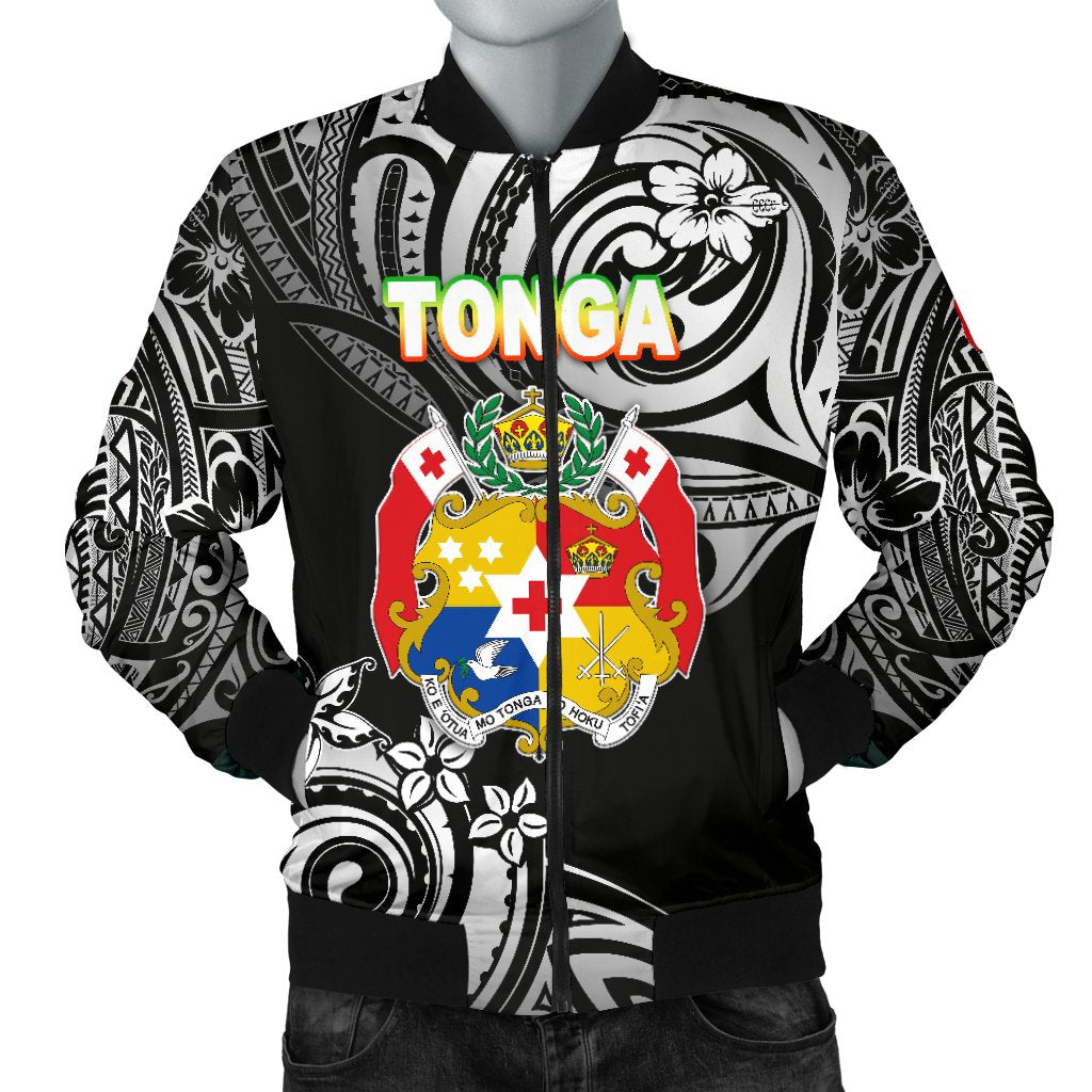 Mate Ma'a Tonga Rugby Men's Bomber Jacket Polynesian Unique Vibes - Black Black - Polynesian Pride