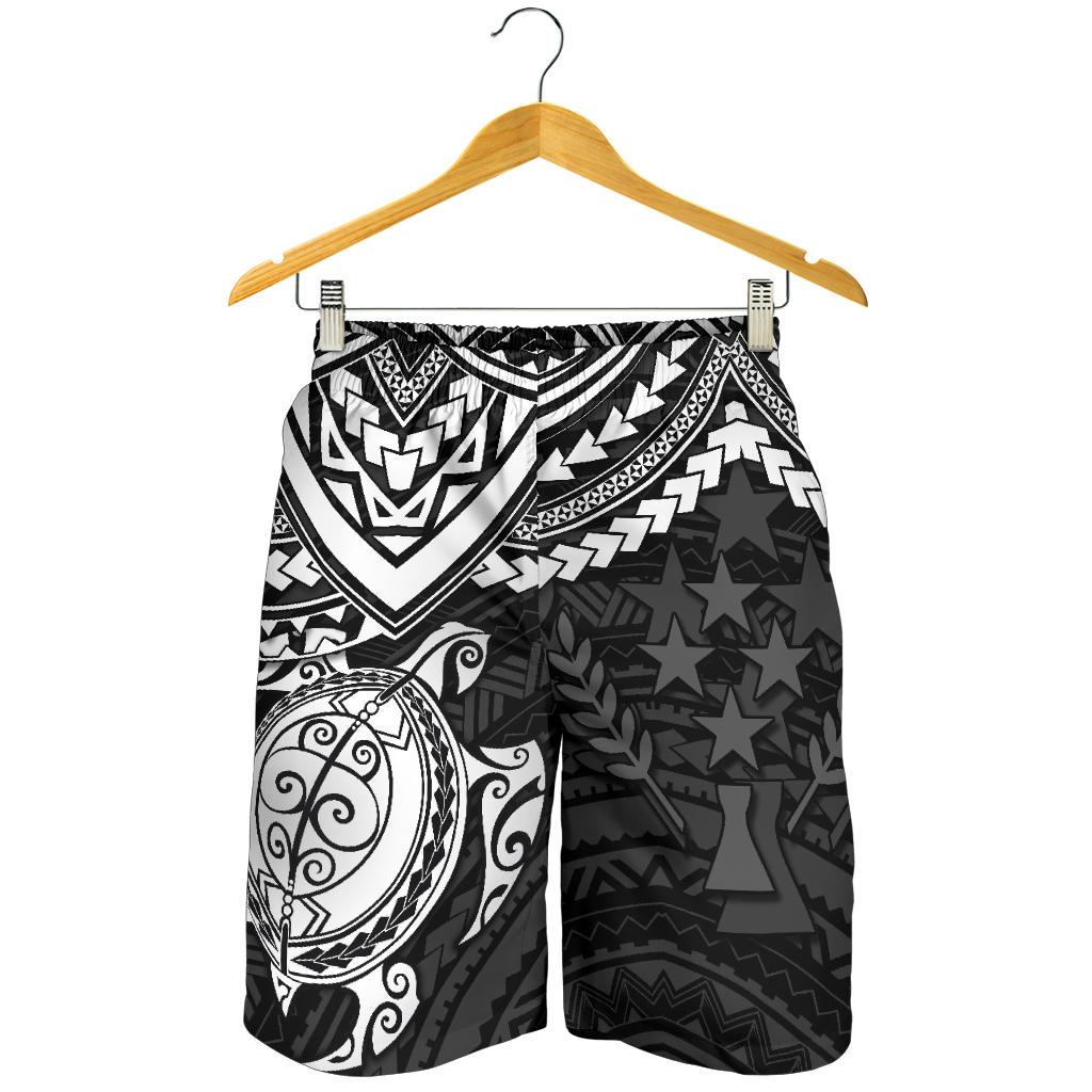 Kosrae Polynesian Shorts (Men) - White Turtle - Polynesian Pride