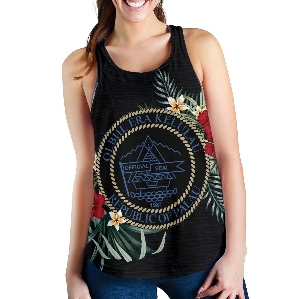 Palau Hibiscus Women's Racerback Tank A25 - Polynesian Pride