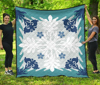 Hawaiian Leaves Tropical Pattern Premium Quilt - Pastel - Argu Style - AH Pastel - Polynesian Pride