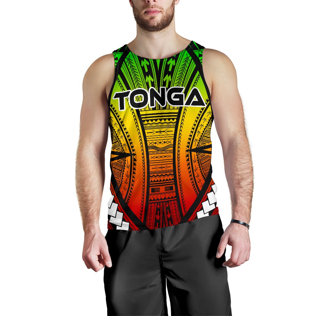 Tonga Polynesian Men's Tank Top - Surround Style - Polynesian Pride