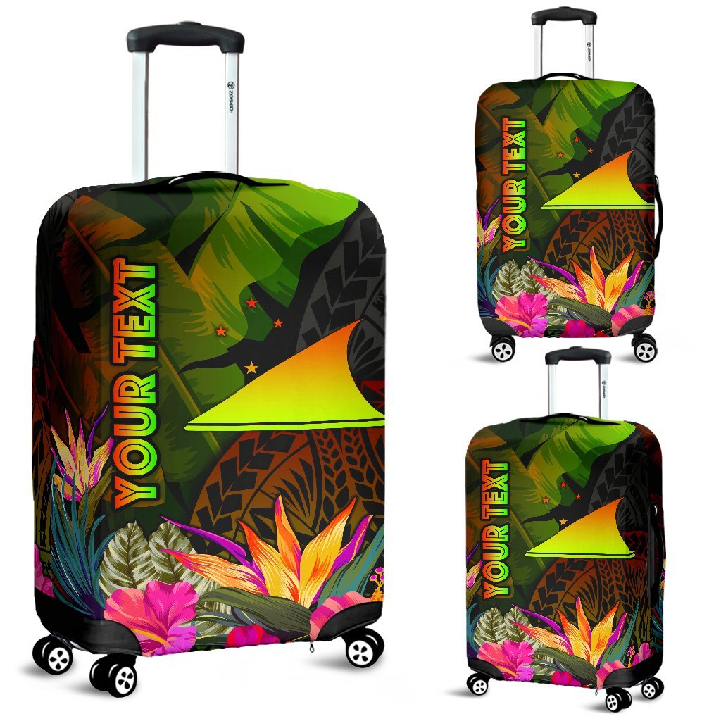 Tokelau Polynesian Personalised Luggage Covers - Hibiscus and Banana Leaves - Polynesian Pride