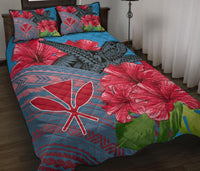 Hawaii Turtle Hibiscus Kanaka Pink Style - Quilt Bed Set AH - Polynesian Pride