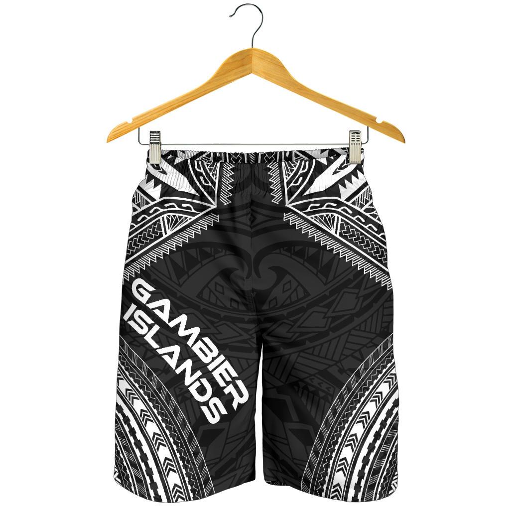 Gambier Islands Men's Shorts - Polynesian Chief Black Version - Polynesian Pride