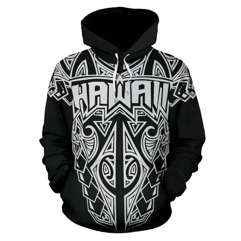 Hawaii Hoodie Polynesian Tattoo White - Polynesian Pride