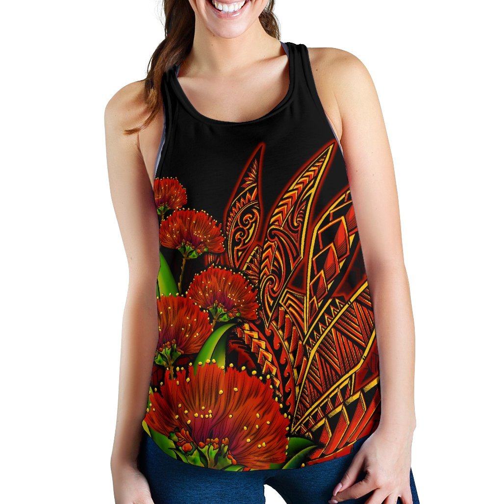 Polynesian Hawaii Women's Racerback Tank - Ohia Lehua - Polynesian Pride