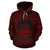 Vanuatu ll Over Hoodie Vanuatu Coat of rms Polynesian Red Black Unisex Red - Polynesian Pride