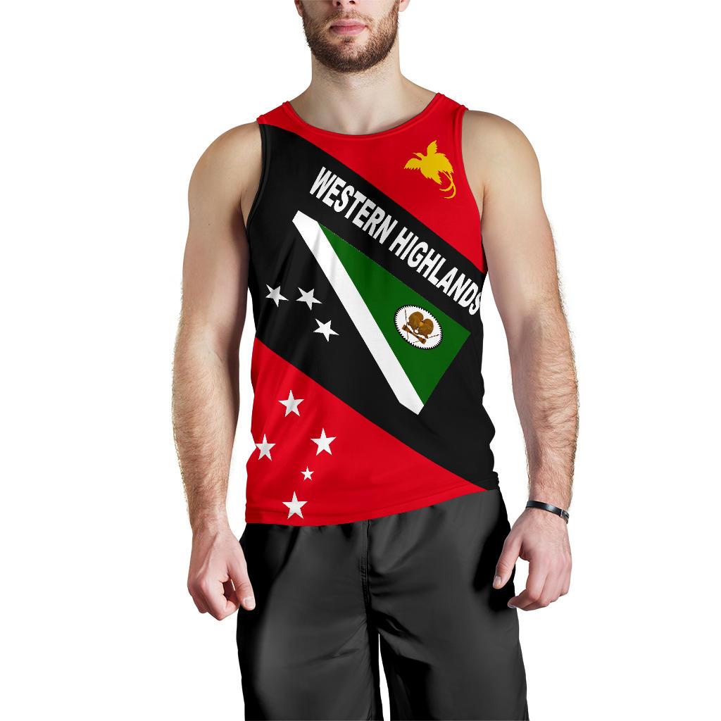 Papua New Guinea Men's Tank Top - Western Highlands Province - Polynesian Pride