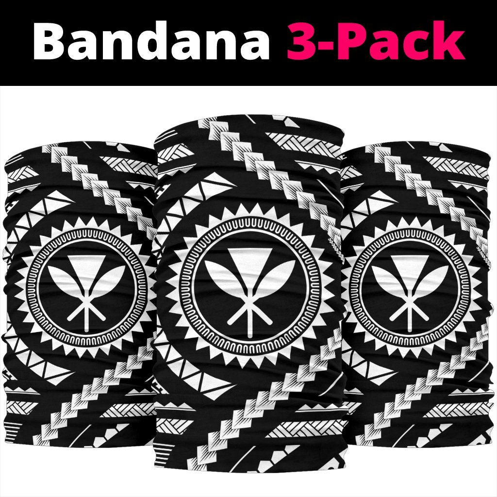 Hawaiian Kanaka Maoli White Bandana 3 - Pack - Polynesian Pride