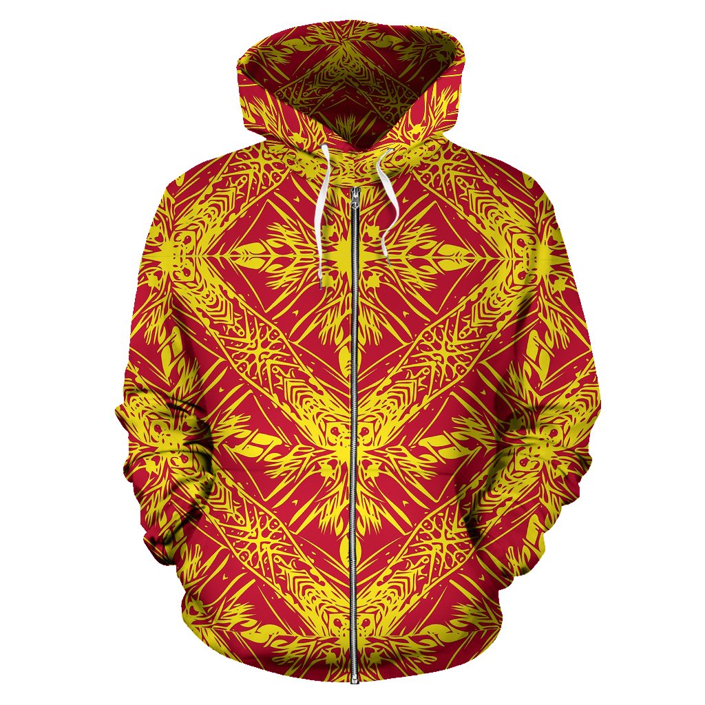 Polynesian Zip up Hoodie Tribal 03 - Polynesian Pride