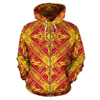 Polynesian Zip up Hoodie Tribal 03 - Polynesian Pride