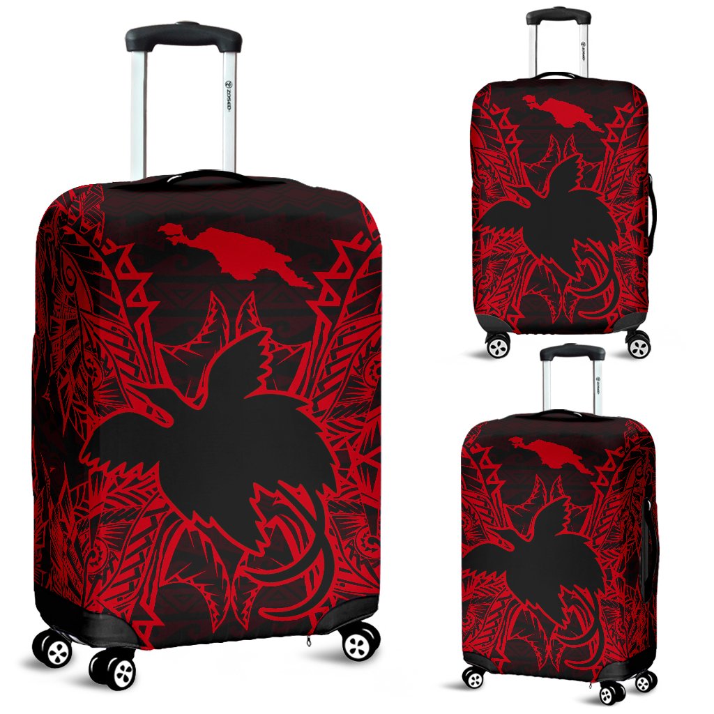 Papua New Guinea Polynesian Luggage Covers Map Red Red - Polynesian Pride