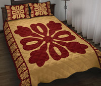 Hawaiian Quilt Pattern Heart Quilt Bed Set - Polynesian Pride