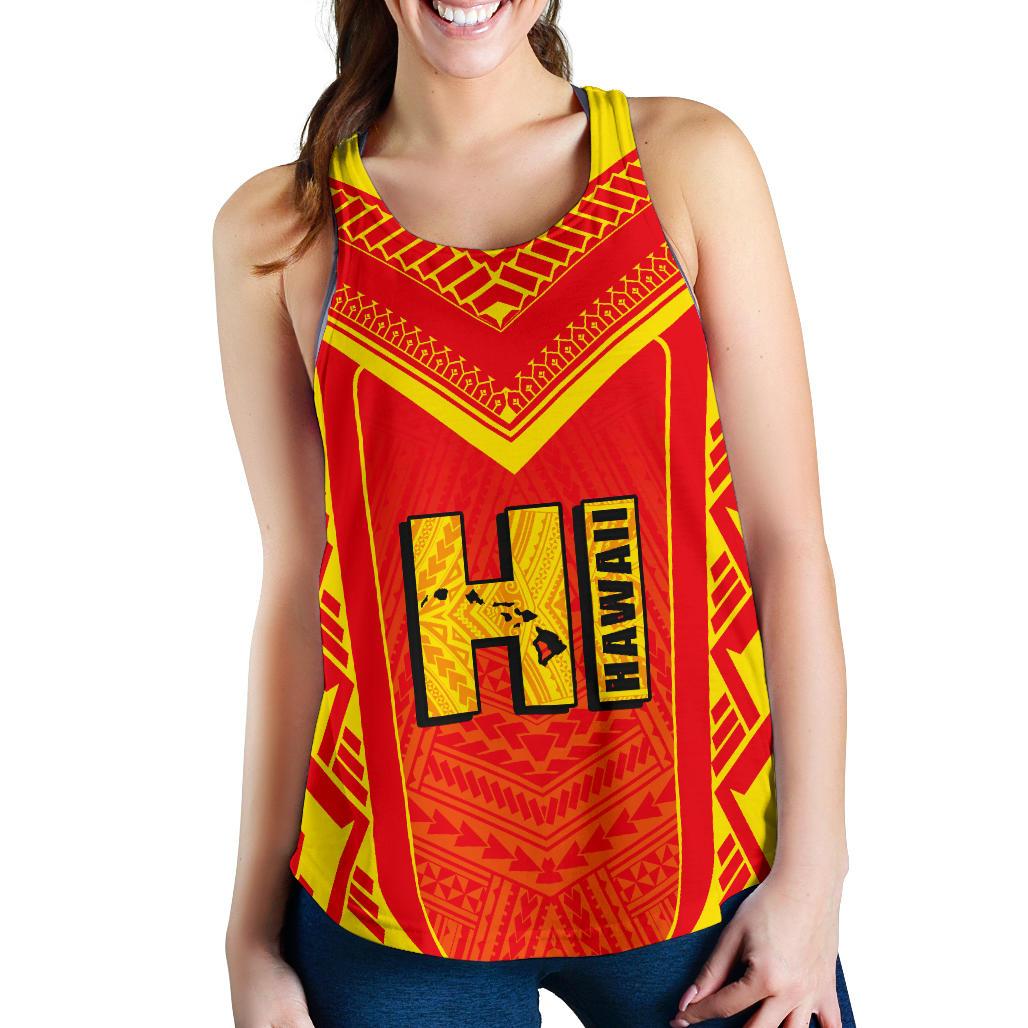 Hawaiian Kanaka Polynesian Women's Racerback Tank Active - Polynesian Pride