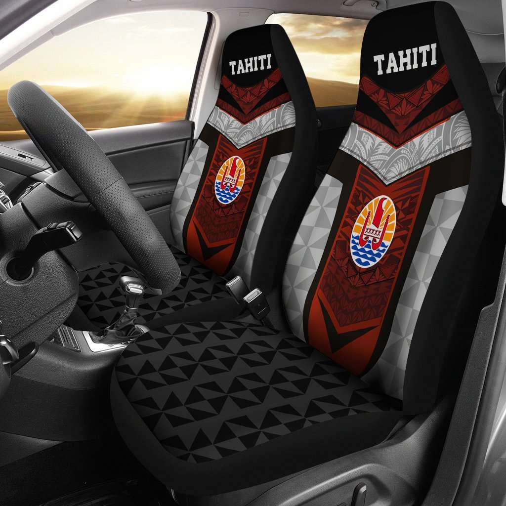Tahiti Polynesian Car Seat Covers - Tahiti Flag Design - K9 - Polynesian Pride