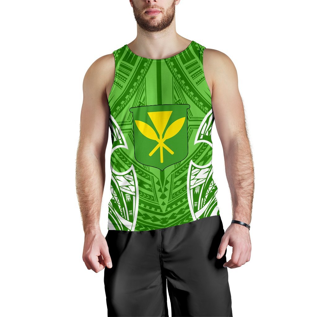 Hawaii Polynesian Men's Tank Top - Hawaiian Pattern With Seal - Polynesian Pride