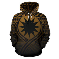 Nauru All Over Hoodie Lift up Gold - Polynesian Pride