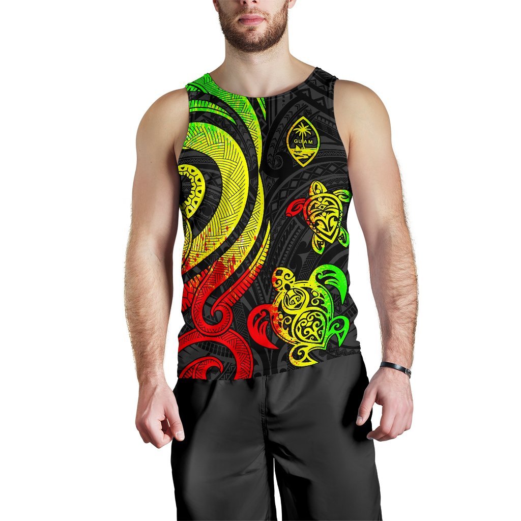 Guam Men's Tank Top - Reggae Tentacle Turtle - Polynesian Pride