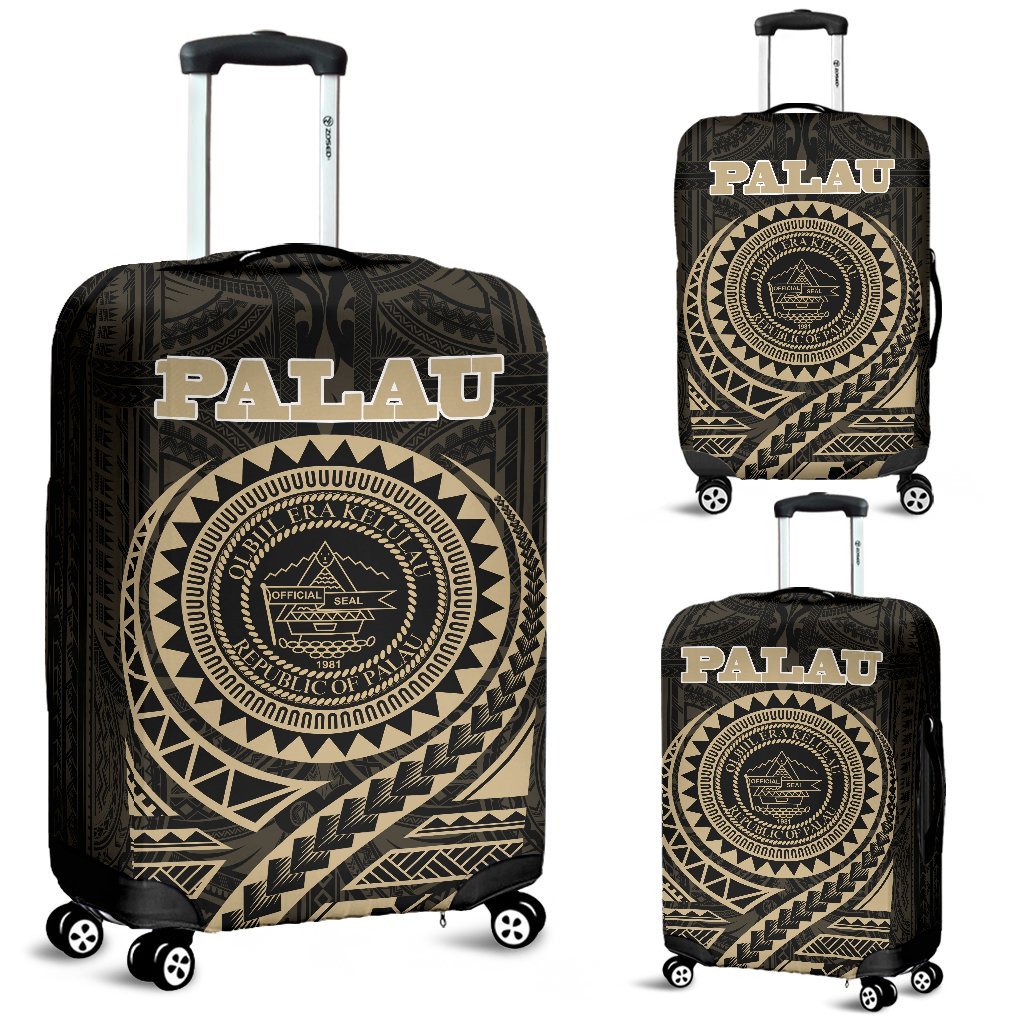 Palau Polynesian Luggage Cover 2 A7 Black - Polynesian Pride
