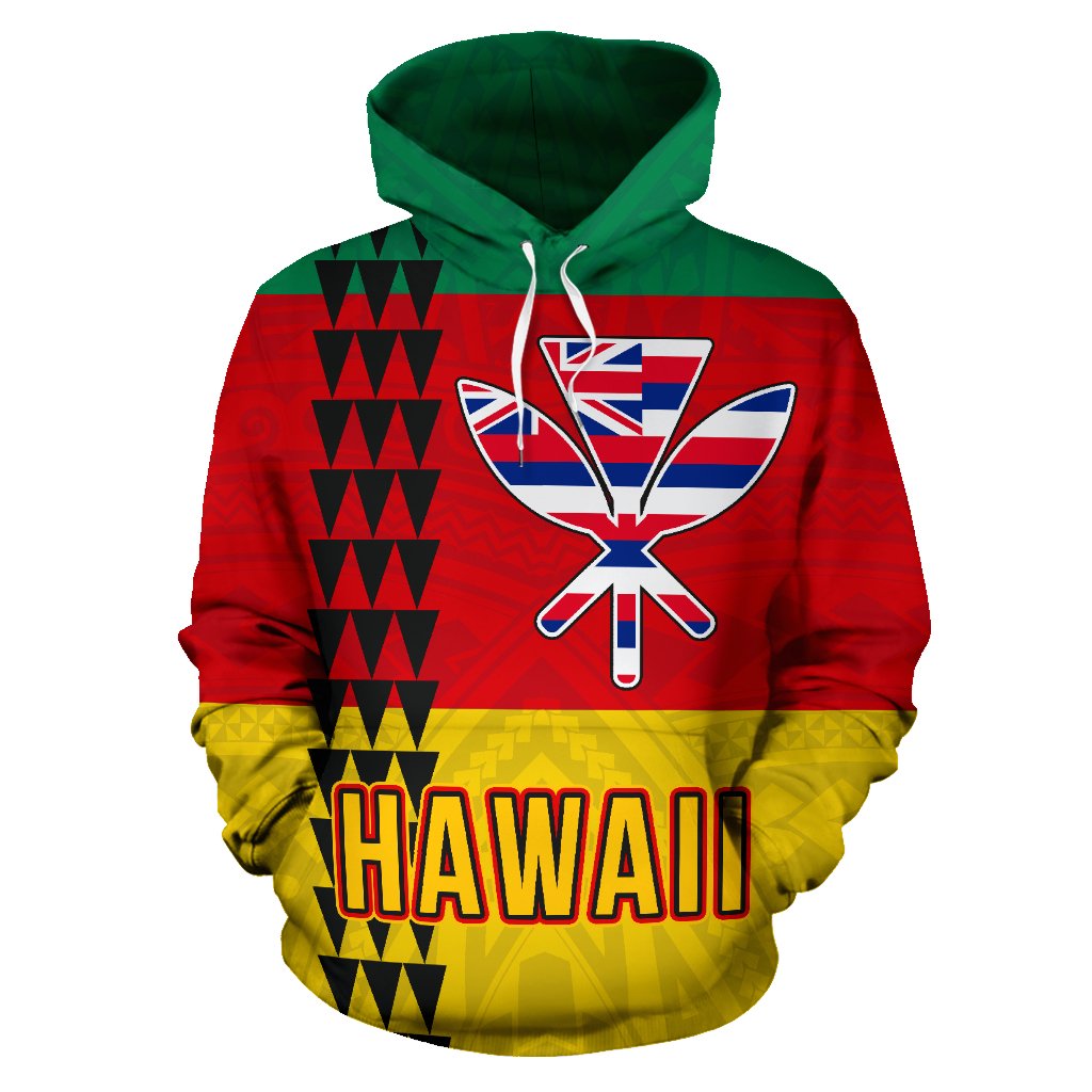 Hawaii Kanaka Flag Hoodie - Polynesian Pride