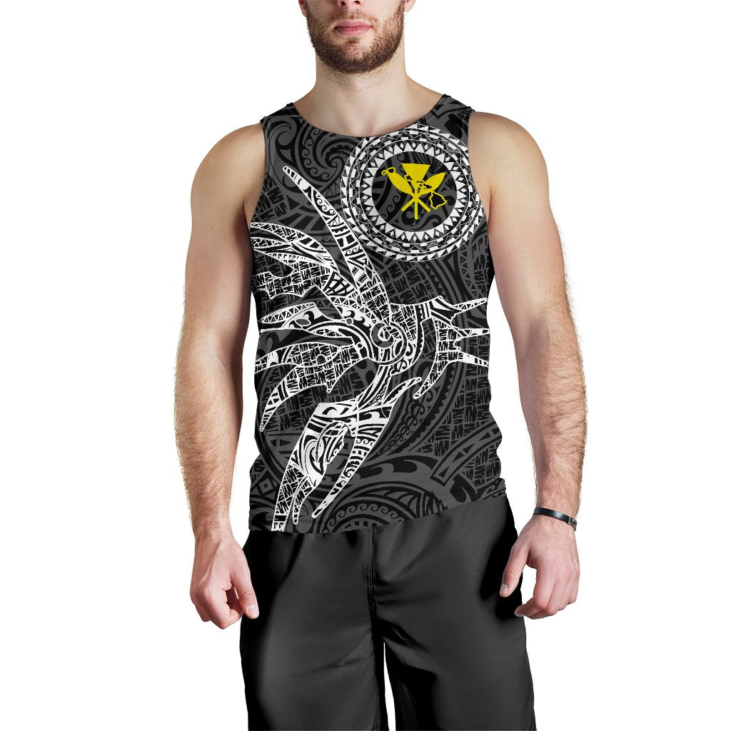 Hawaii Tank Top Polynesian Kanaka Map Hawaiian Men's Tank Top - Beige - TT Style - Polynesian Pride