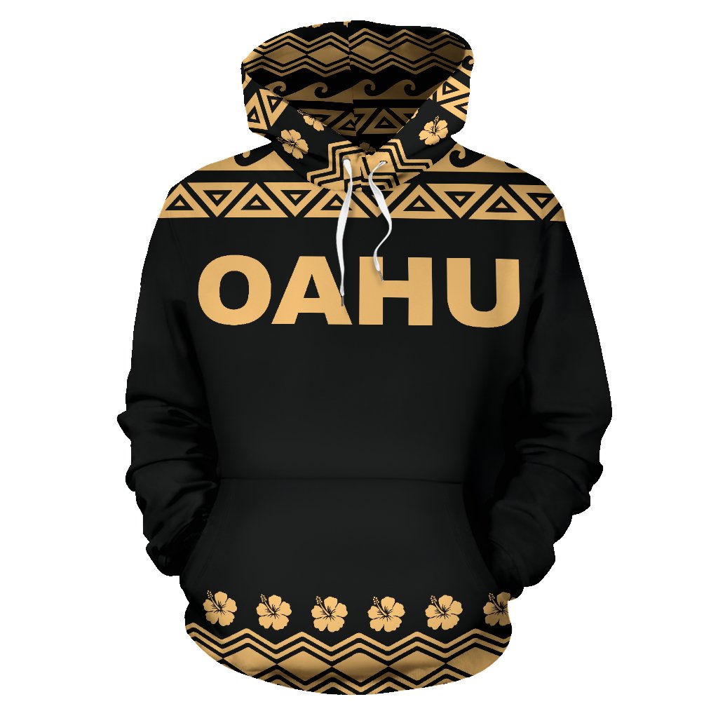 Oahu All Over Hoodie Polynesian Turtle Hoodie - Polynesian Pride