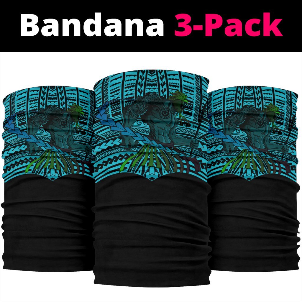 Hawaii Polynesian Warrior Kanaka Anchor Bandana 3-Pack - AH - Blue - Polynesian Pride