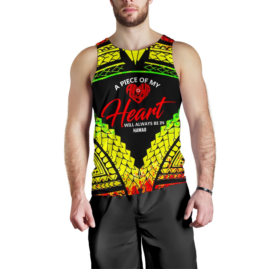 Hawaii Men's Tank Top - A Piece Of My Heart - Polynesian Pride