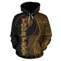 Yap Polynesian Custom Hoodie Coconut Gold - Polynesian Pride
