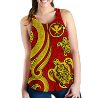 Polynesian Hawaii (Kanaka Maoli) Women Racerback Tank - Red Tentacle Turtle - Polynesian Pride