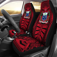 Samoa Car Seat Covers - Samoa Coat Of Arms Polynesian Multiple Red Universal Fit Red - Polynesian Pride