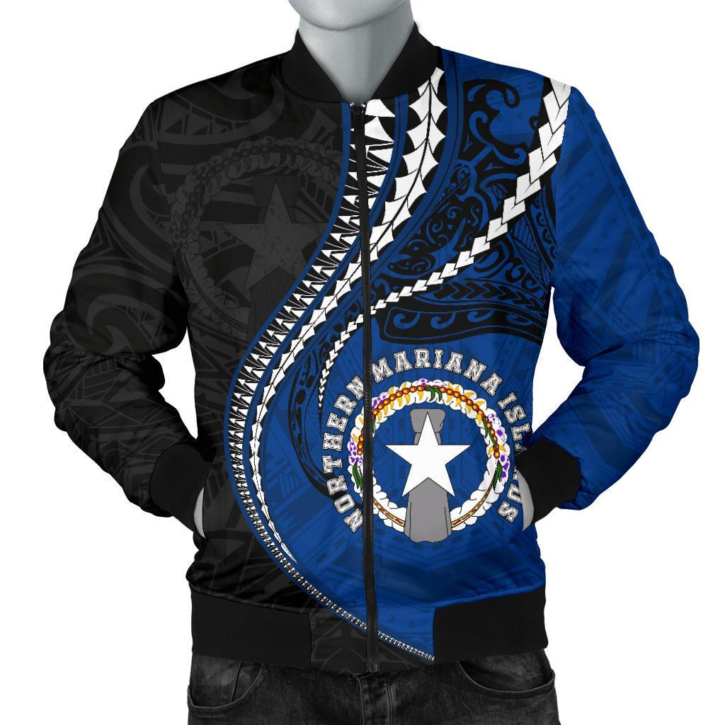 Northern Mariana Islands Men's Bomber Jacket Kanaloa Tatau Gen MP - Polynesian Pride