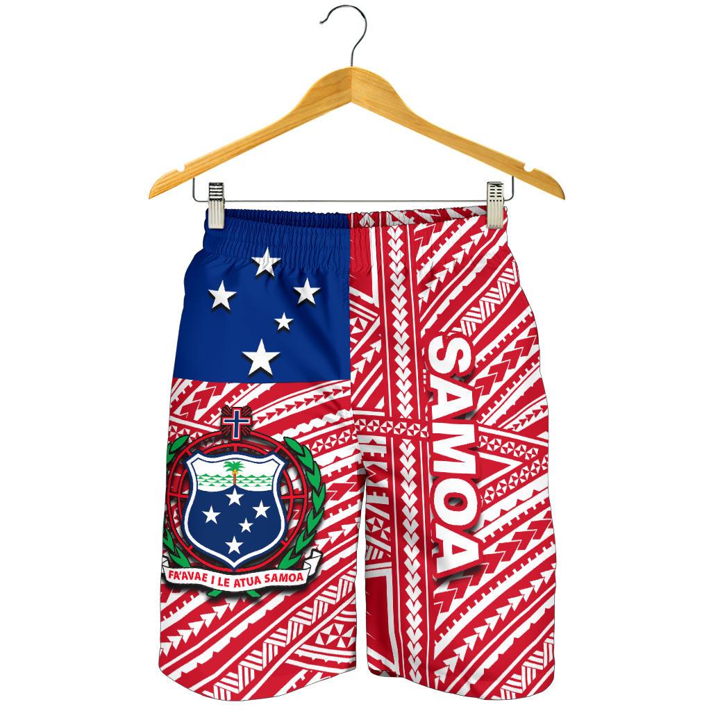 Samoa Flag Polynesian All Over Print Men's Shorts - Polynesian Pride