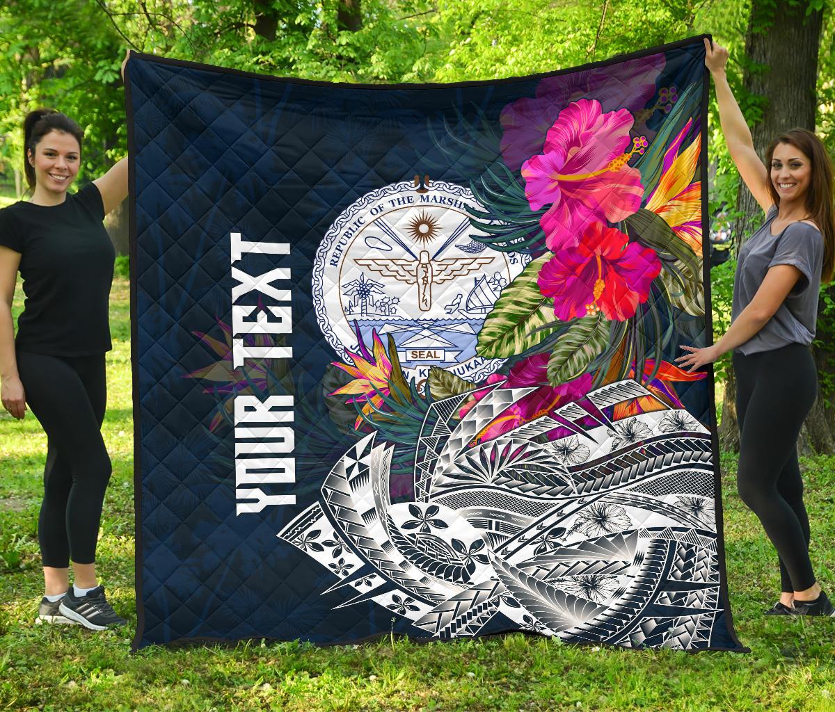 Marshall Island Custom Personalised Premium Quilt - Summer Vibes - Polynesian Pride