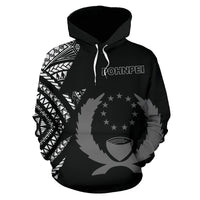 Pohnpei Pattern All Over Hoodie FSM - Polynesian Pride