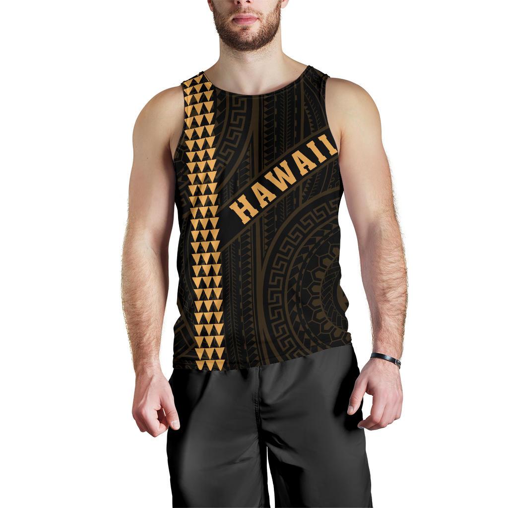 Hawaii Kakau Polynesian Turtle Map Men's Tank Top - Polynesian Pride