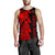 (Custom Personalised Text) Samoa Men Tank Tops - Samoa Coat Of Arm Red - Polynesian Pride