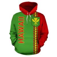 Hawaii All Over Hoodie Polynesian Straight Version - Polynesian Pride