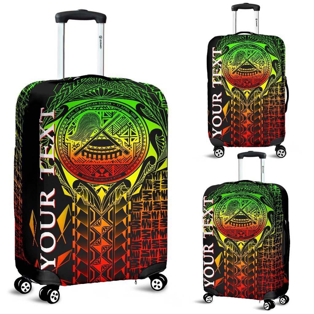 American Samoa Custom Personalised Luggage Covers - AS Seal Rocket Style (Reggae) - Polynesian Pride